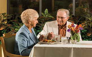 Senior Couple Having Dinner